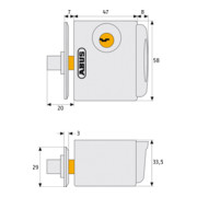 Serrure à fenêtre supplémentaire ABUS FTS3002 W AL0125-3