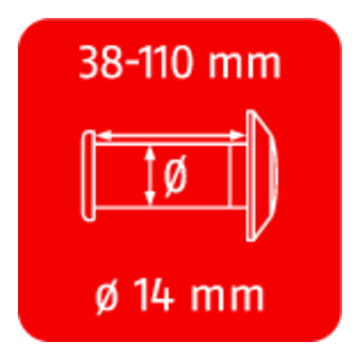 ABUS Türspion DTS3214 DFNLIESPPDK, 105° schwarz, silber