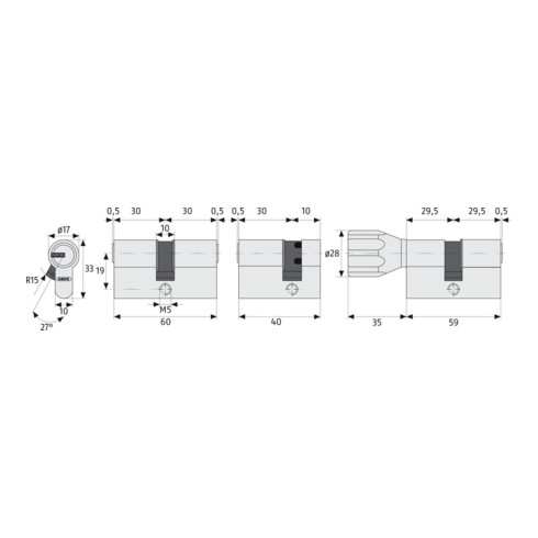 ABUS Türzylinder D6XNP 40/45 vs.