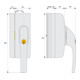 Serrure à poignée de fenêtre ABUS FO400N S AL0125-3