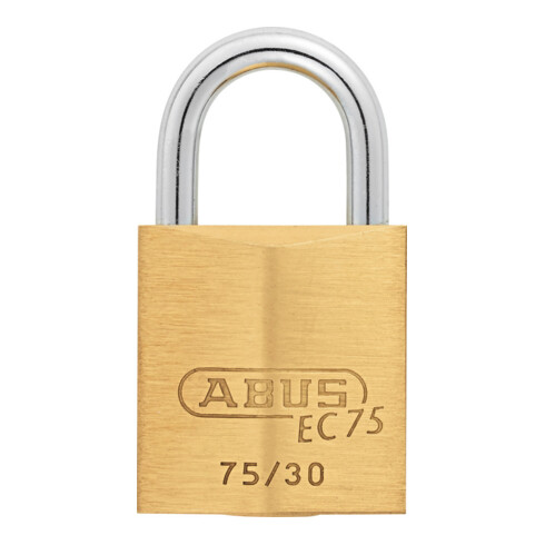 ABUS Vorhangschloss 75/30 Lock-Tag Messing massiv