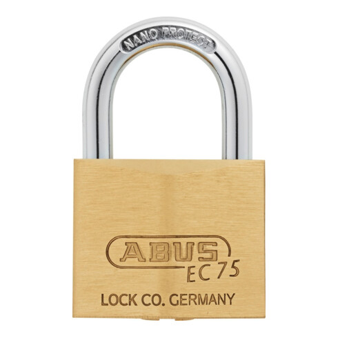 ABUS Vorhangschloss 75/40 Lock-Tag Messing massiv