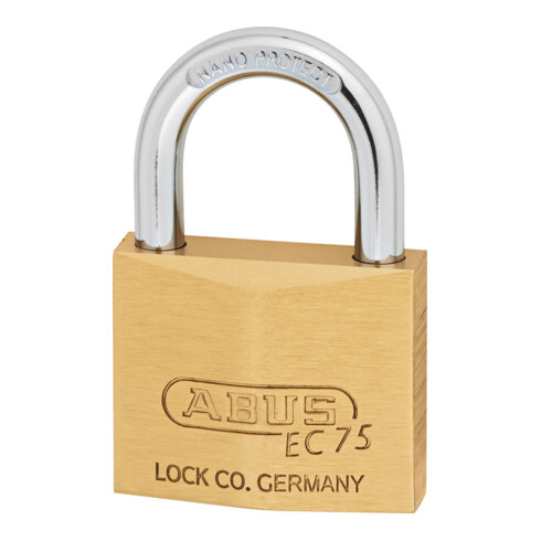 ABUS Vorhangschloss 75/40 Lock-Tag Messing massiv