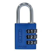 ABUS Zahlen-Vorhangschloss 144/30 Lock-Tag Aluminium, blau