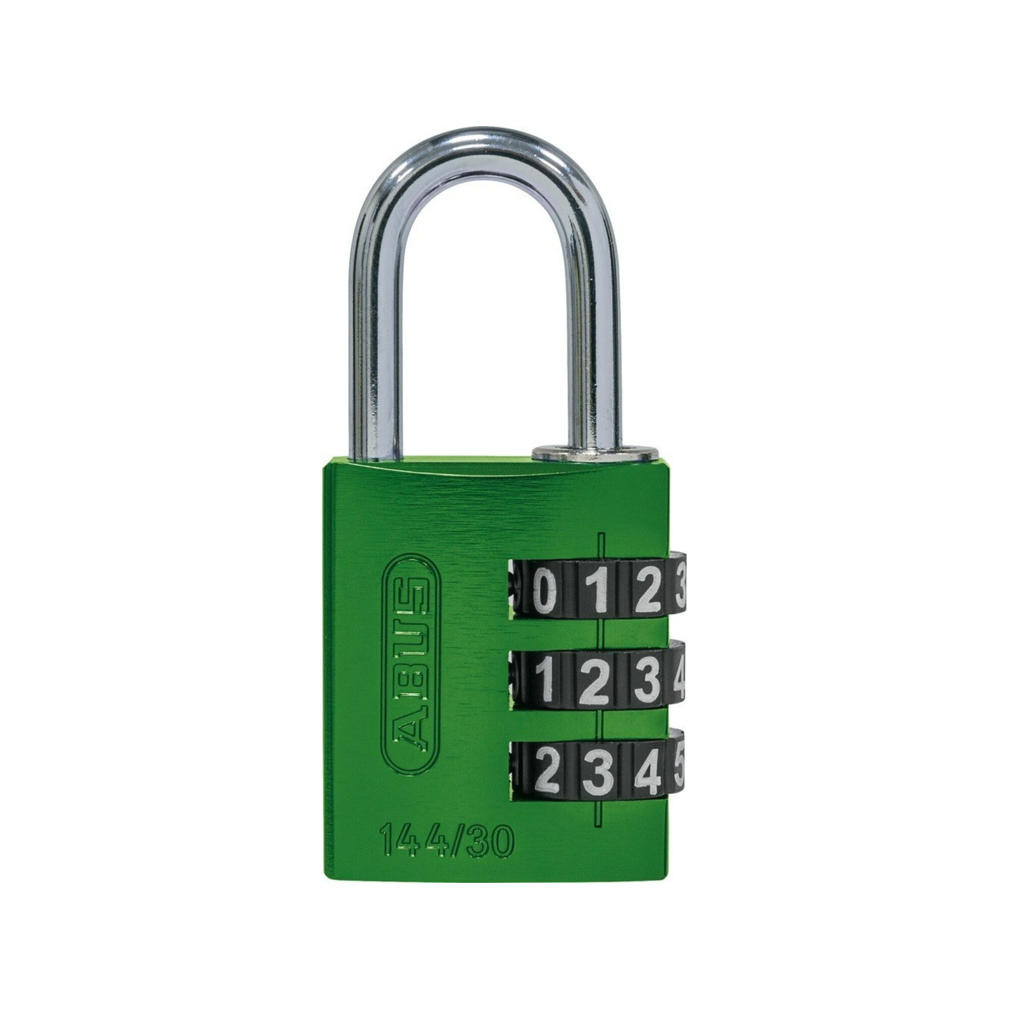 ABUS Zahlen-Vorhangschloss 144/30 Lock-Tag Aluminium, grün