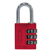 ABUS Zahlen-Vorhangschloss 144/30 Lock-Tag Aluminium, rot