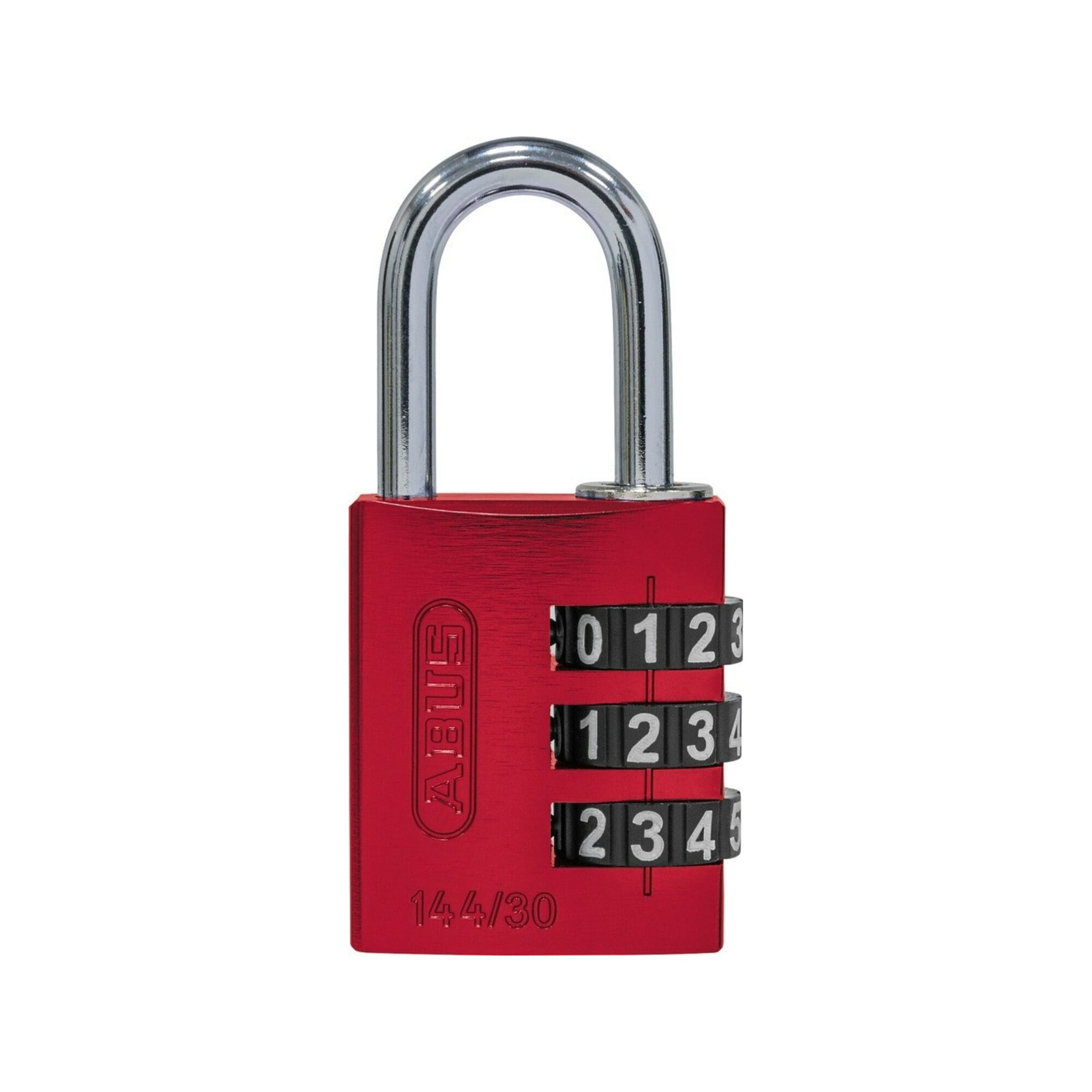 ABUS Zahlen-Vorhangschloss 144/30 Lock-Tag Aluminium, rot