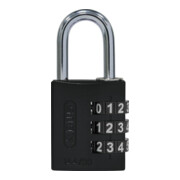 ABUS Zahlen-Vorhangschloss 144/30 Lock-Tag Aluminium, schwarz