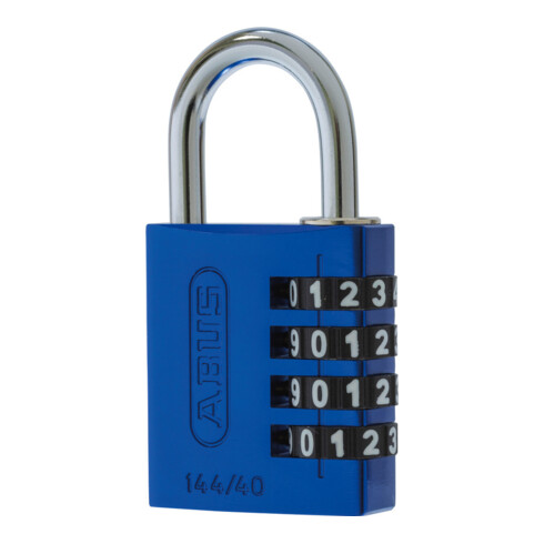 ABUS Zahlen-Vorhangschloss 144/40 Lock-Tag Aluminium, blau
