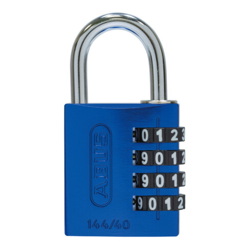 ABUS Zahlen-Vorhangschloss 144/40 Lock-Tag Aluminium, blau