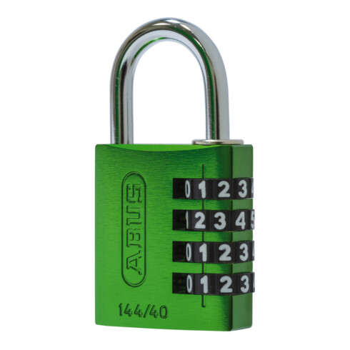 ABUS Zahlen-Vorhangschloss 144/40 Lock-Tag Aluminium, grün
