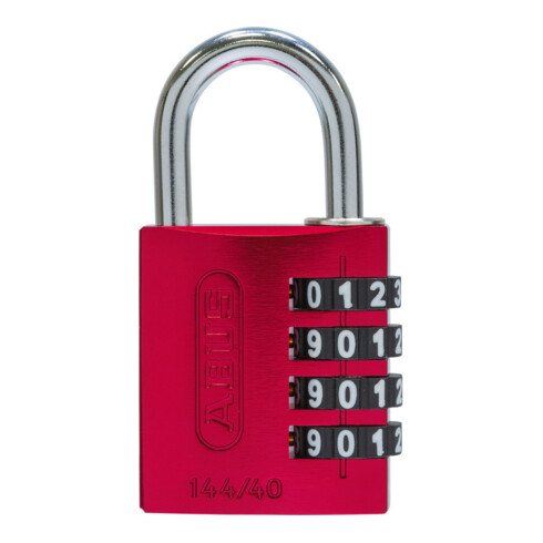 ABUS Zahlen-Vorhangschloss 144/40 Lock-Tag Aluminium, rot