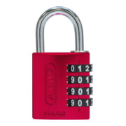 ABUS Zahlen-Vorhangschloss 144/40 Lock-Tag Aluminium, rot