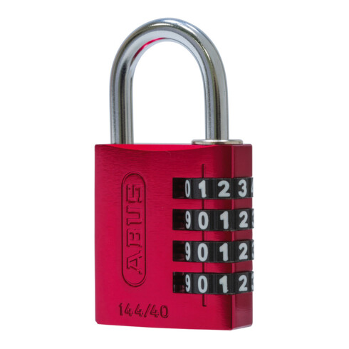 ABUS Zahlen-Vorhangschloss 144/40 Lock-Tag Aluminium, rot