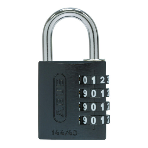 ABUS Zahlen-Vorhangschloss 144/40 Lock-Tag Aluminium, schwarz