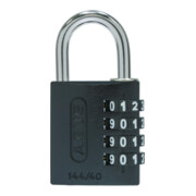ABUS Zahlen-Vorhangschloss 144/40 Lock-Tag Aluminium, schwarz
