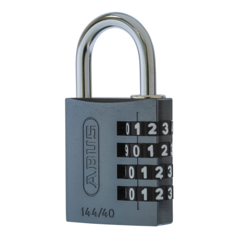 ABUS Zahlen-Vorhangschloss 144/40 Lock-Tag Aluminium, titanium