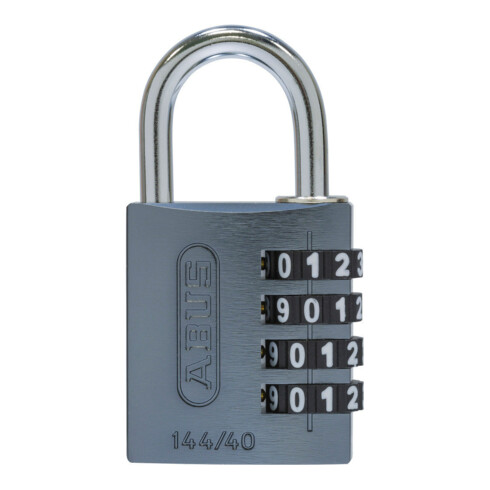 ABUS Zahlen-Vorhangschloss 144/40 Lock-Tag Aluminium, titanium