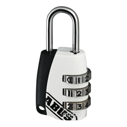 ABUS Zahlen-Vorhangschloss Color 155/20 B/ DFNLIESPP Zinkdruckguss, weiß