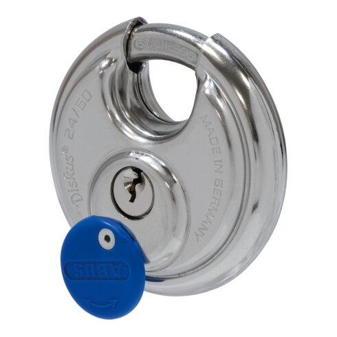 ABUS Cadenas cylindrique 24IB/70 Corps de serrure L.70 mm Inox, clés différentes