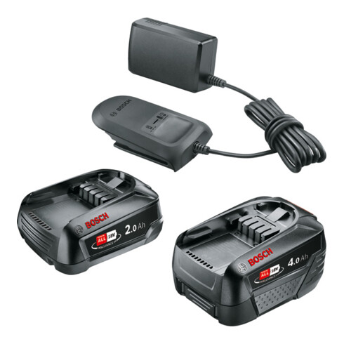 Accessoires Bosch 18 Volts Kit de démarrage Lithium-Ion 18V (2.0 Ah + 4.0 Ah + AL 18V-20)