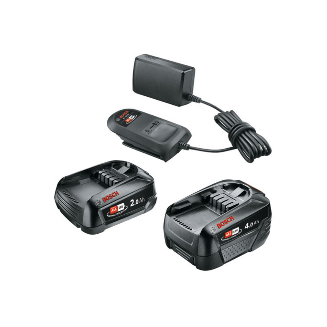 Accessoires Bosch 18 Volts Kit de démarrage Lithium-Ion 18V (2.0 Ah + 4.0 Ah + AL 18V-20)