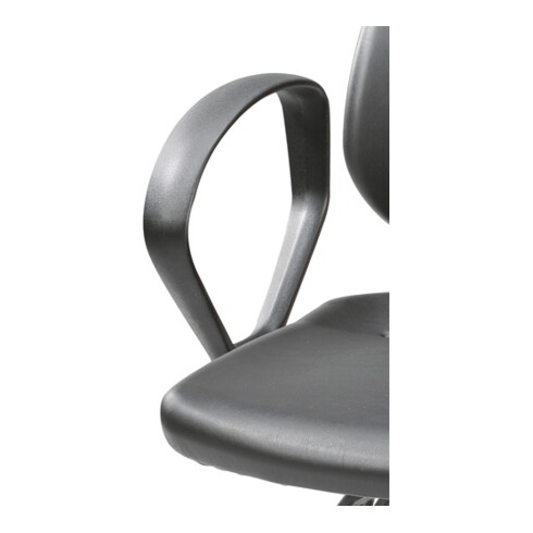 Accoudoir Unitec adapté à chaise d'atelier pivotante Série Unitec réglable noire