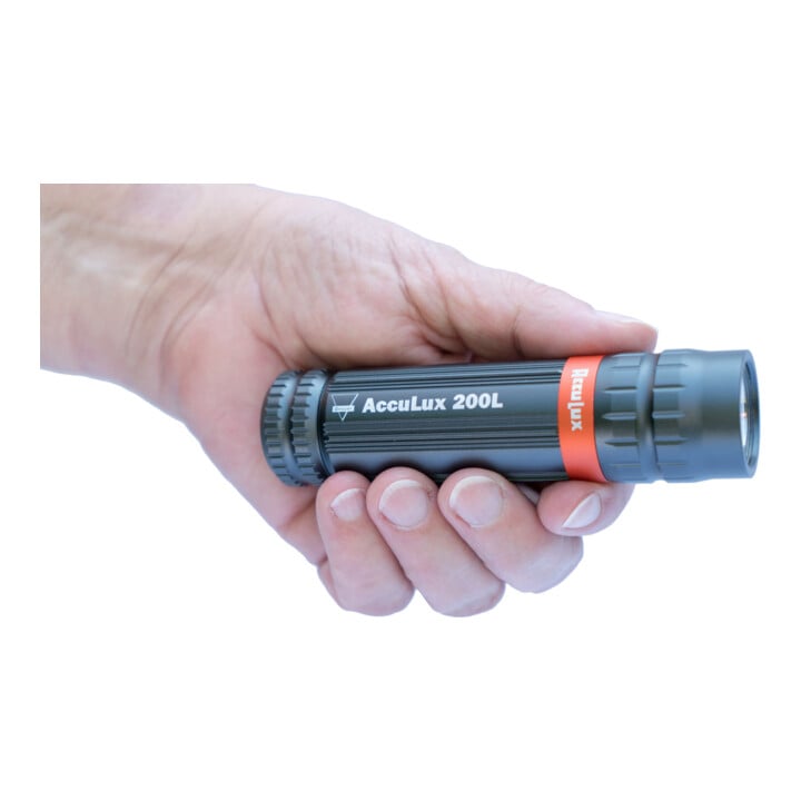 AccuLux Aluminium-Handleuchte 200lm inkl. 3AAA Batterien