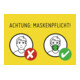 Achtung Maskenpflicht! Hintergrund gelb L.297mm B.210mm-1
