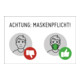 Achtung Maskenpflicht! Hintergrund weiß L.297mm B.210mm-1