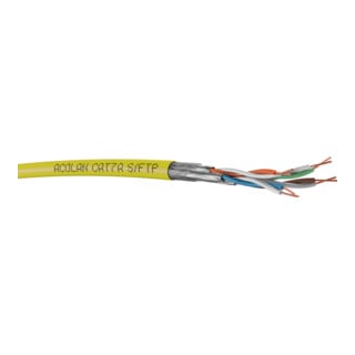 Acome Câble de données et de communication 1500SFS Cat.7A jaune 4P S/FTP AWG22