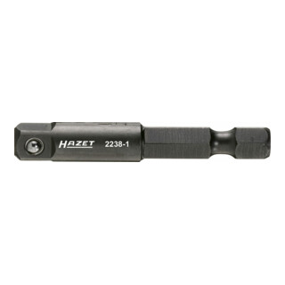 Adaptateur 2238-1 ∙ Hexagone massif 6,3 (1/4 pouce) ∙ Carré massif 6,3 mm (1/4 pouce) HAZET