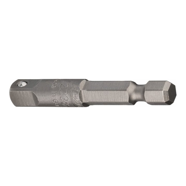 Adaptateur 2238-1 ∙ Hexagone massif 6,3 (1/4 pouce) ∙ Carré massif 6,3 mm (1/4 pouce) HAZET