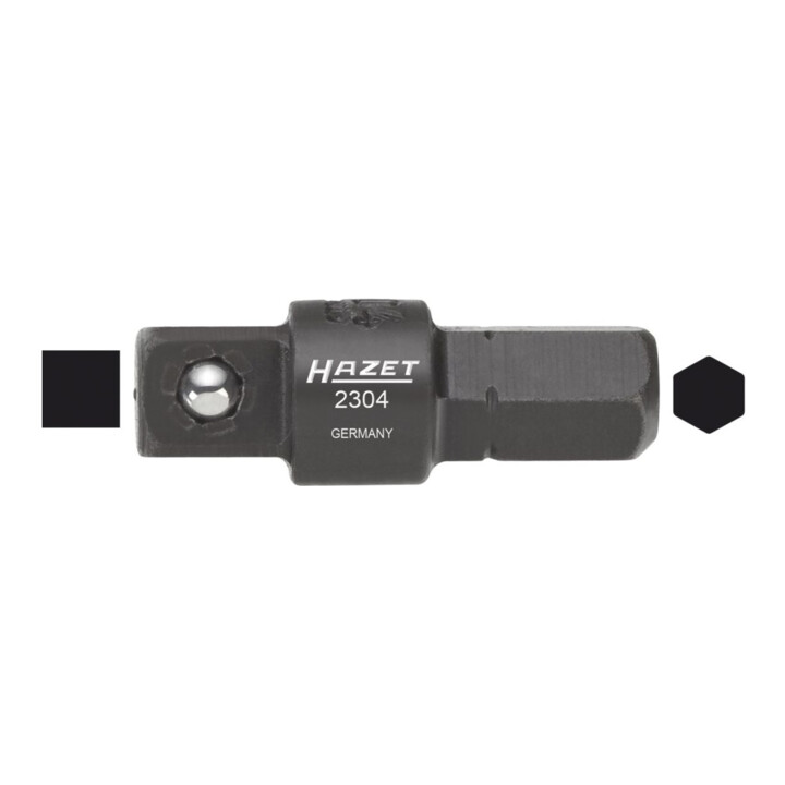 Adaptateur 2304 ∙ Hexagone massif 6,3 (1/4 pouce) ∙ Carré massif 6,3 mm (1/4 pouce) HAZET