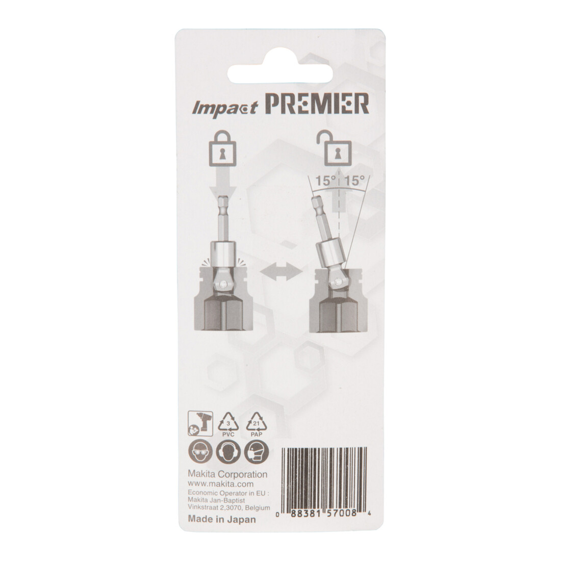 Adaptateur à torsion Makita 3/8 pouce - 1/4 pouce