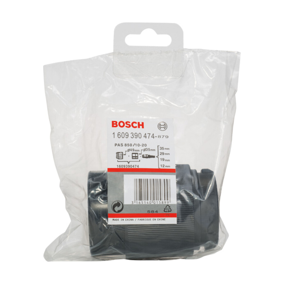 Adaptateur Bosch en deux parties pour aspirateur Bosch 35 mm