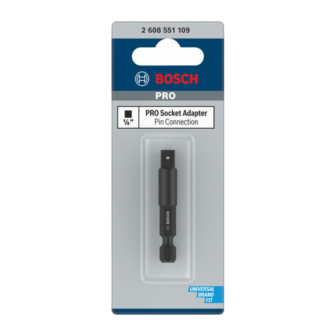 Adaptateur Bosch pour clés à douille 1/4", tête hexagonale 50 mm