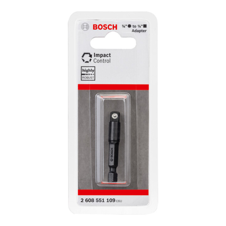 Adaptateur Bosch pour clés à douille 1/4", tête hexagonale 50 mm