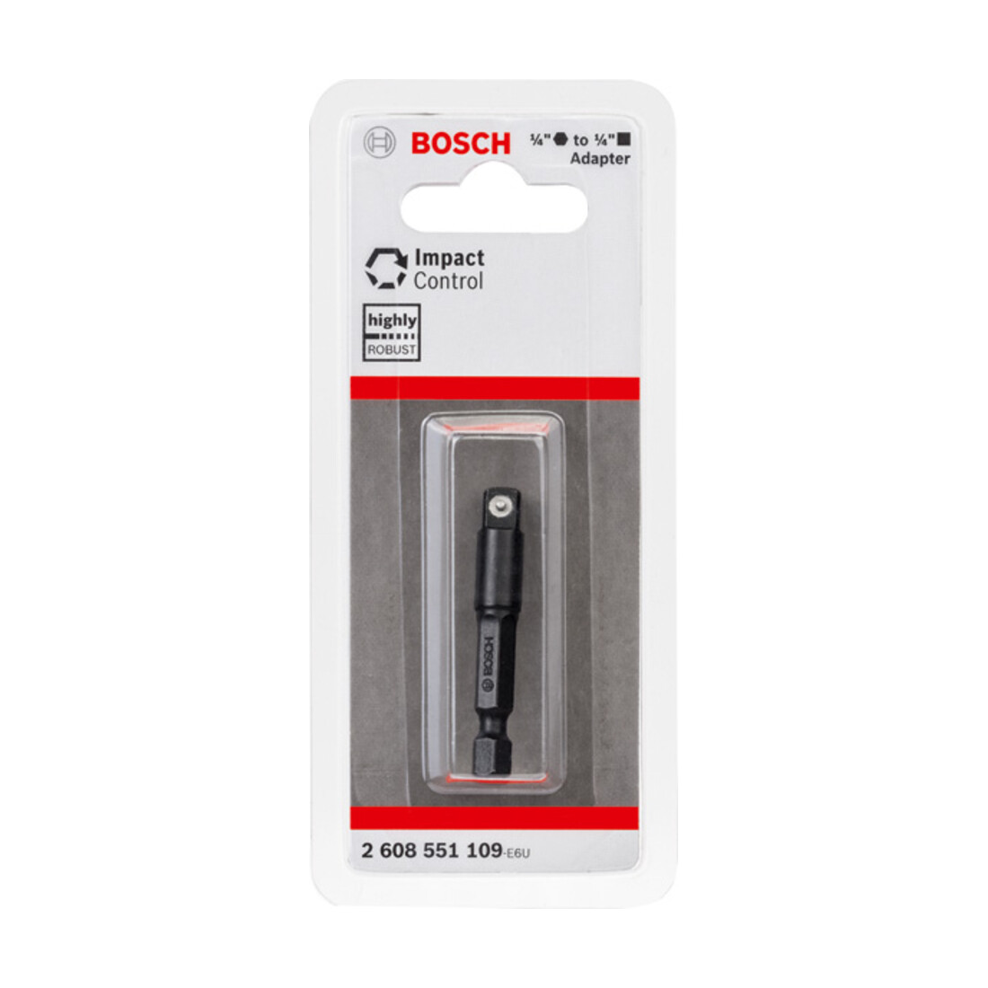 Adaptateur Bosch pour clés à douille 1/4", tête hexagonale 50 mm
