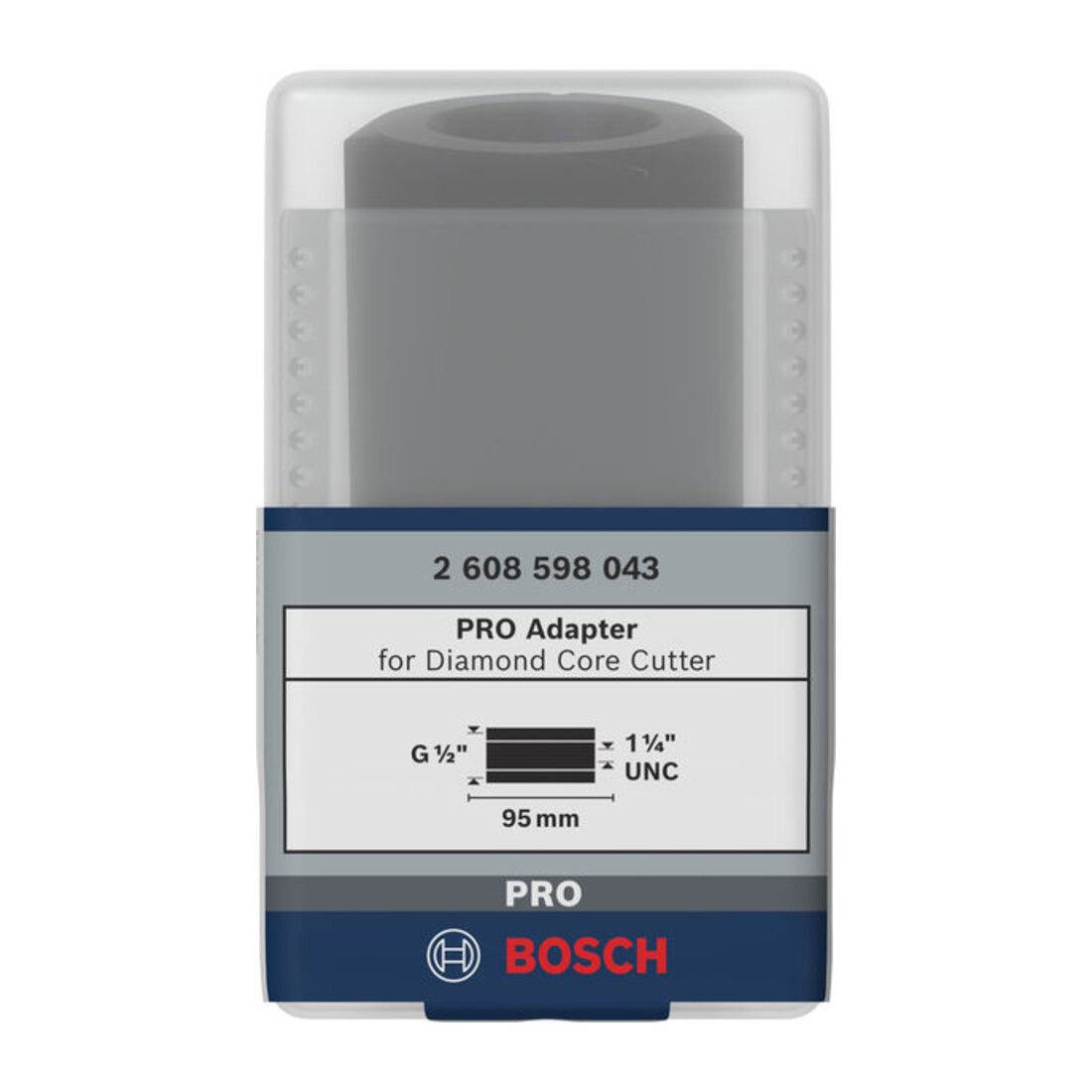 Adaptateur Bosch pour forets diamantés côté machine 1 1/4" UNC côté couronne G 1/2".
