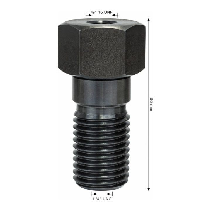 Adaptateur Bosch pour forets diamantés côté machine 5/8" 16 UNF côté couronne1 1/4" UNC
