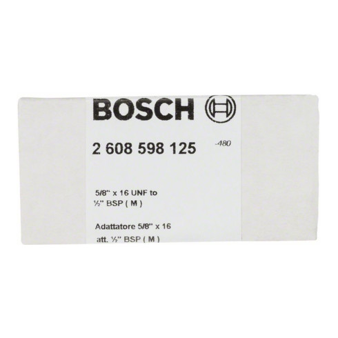 Adaptateur Bosch pour forets diamantés côté machine 5/8" x 16UNF côté couronne 1/2" BSP