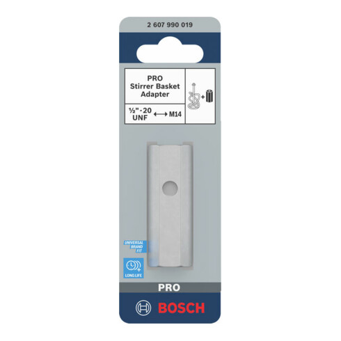 Adaptateur Bosch pour paniers agitateurs longueur : 60 mm avec filetage femelle 1/2"-20 UNF