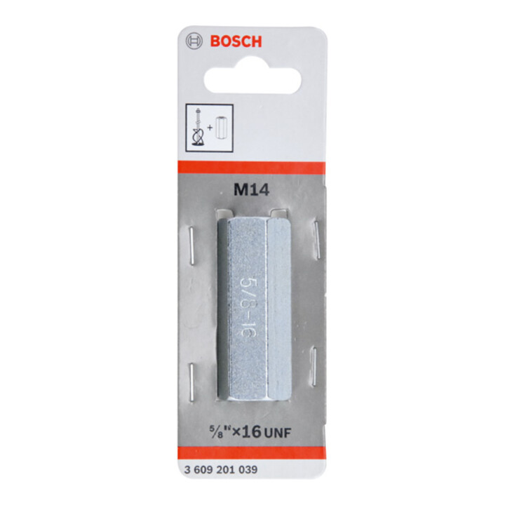 Adaptateur Bosch pour paniers agitateurs Longueur : 60 mm avec filetage intérieur 5/8"-16 UN-2a