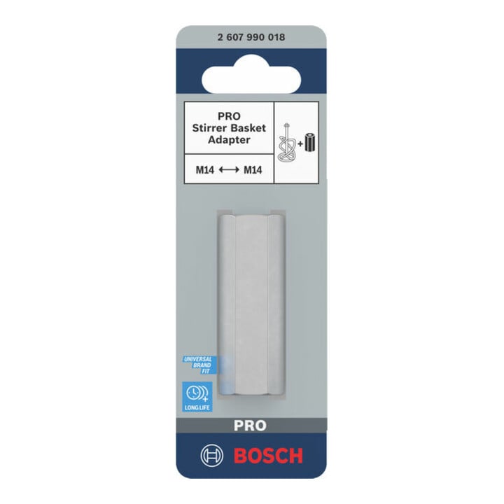 Adaptateur Bosch pour paniers agitateurs Longueur : 60 mm avec filetage intérieur M 14