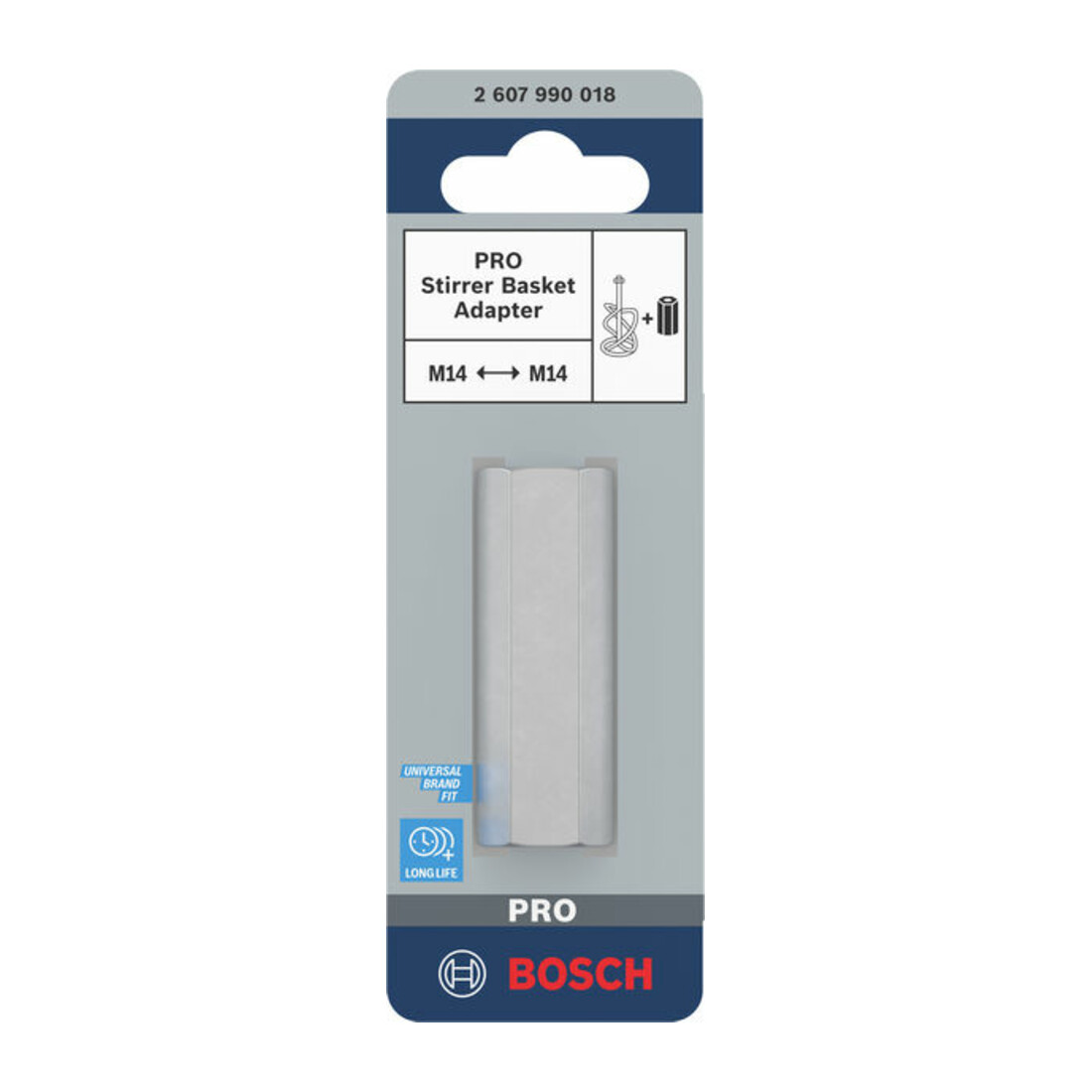Adaptateur Bosch pour paniers agitateurs Longueur : 60 mm avec filetage intérieur M 14