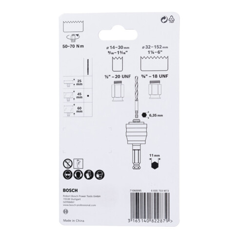 Adaptateur Bosch Power-Change à queue hexagonale de 9,5 mm (3/8")