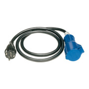 Adaptateur CEE P17 IP44 1,5m noir H07RN-F 3G1,5 : un prolongateur P17 et une fiche 2P+T 16A/230V~.-1