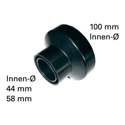 Adaptateur d’aspiration pour tubulures de Ø 100 mm, 44 mm, 58 mm metabo