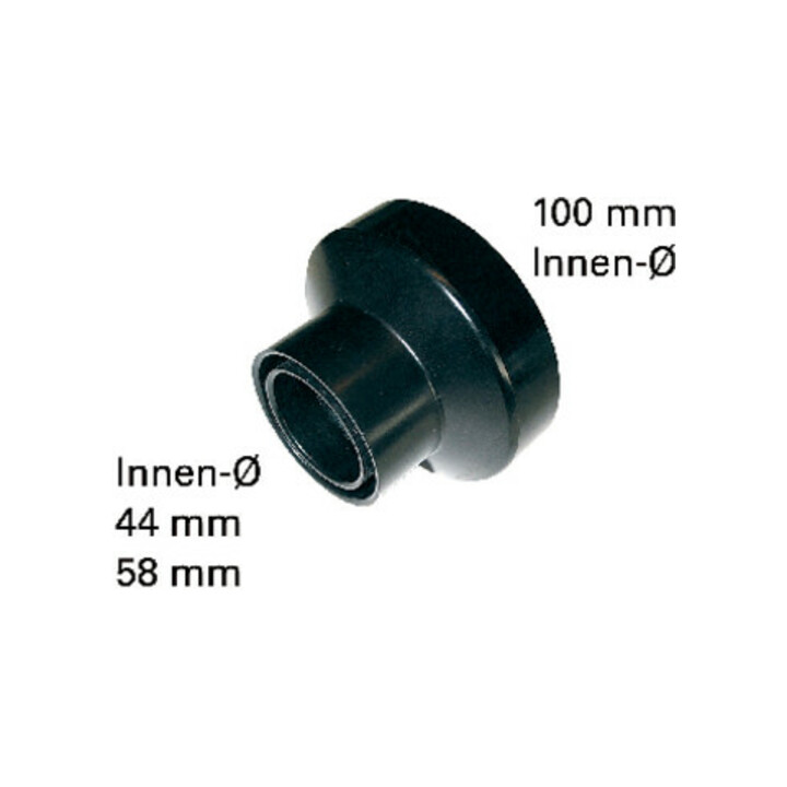 Adaptateur d’aspiration pour tubulures de Ø 100 mm, 44 mm, 58 mm metabo